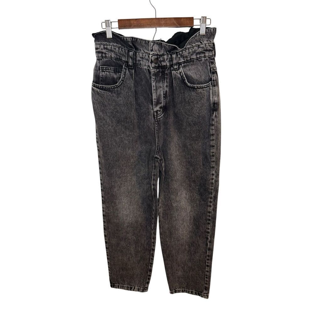 Free People‎ We The Free Black Paper Bag Waist Jeans Size 28